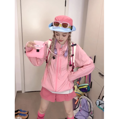 多巴胺紫色冰絲防曬衣女款夏季薄款速乾登山服外套戶外騎行沖鋒衣