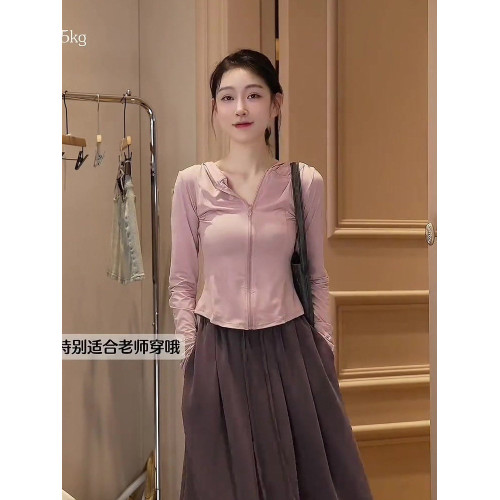 oajer歐紀兒旗艦女裝店鷗同款夏季款慵懶風甜辣修身短款防曬上衣