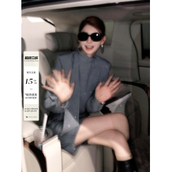 李婉君法式高級感燙鑽長袖襯衫女秋冬氣質減齡襯衣百搭立領上衣