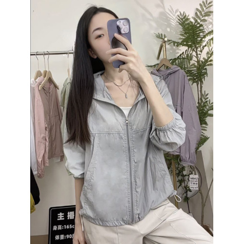 涼感防曬衣女小個子2025新款夏季輕薄透氣寬鬆速乾外套時尚防曬服
