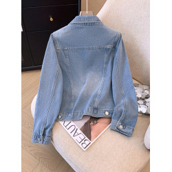 廣州十三行韓貨爆款上衣外套女春秋款2025新款小個子修身牛仔夾克