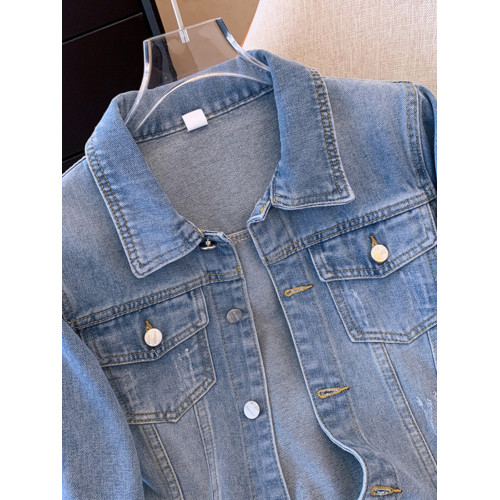 廣州十三行韓貨爆款上衣外套女春秋款2025新款小個子修身牛仔夾克