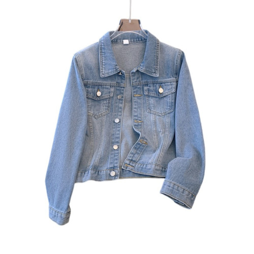 廣州十三行韓貨爆款上衣外套女春秋款2025新款小個子修身牛仔夾克