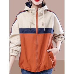 夏季薄款冰絲防曬服外套2025新款大碼高級感撞色連帽寬鬆防曬衫女