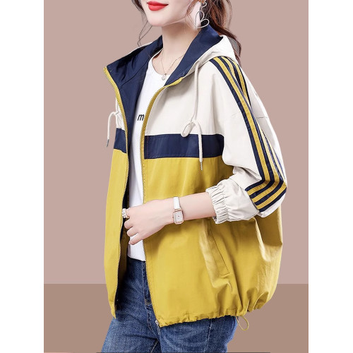 夏季薄款冰絲防曬服外套2025新款大碼高級感撞色連帽寬鬆防曬衫女