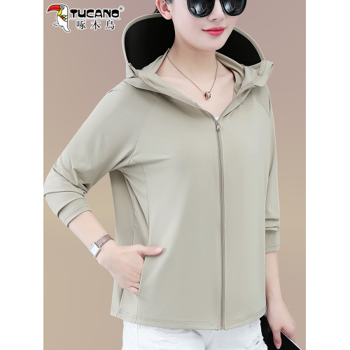 啄木鳥2025新款防曬衣女士防紫外線冰絲防曬服媽媽夏日輕薄外套