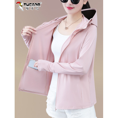 啄木鳥2025新款防曬衣女士防紫外線冰絲防曬服媽媽夏日輕薄外套