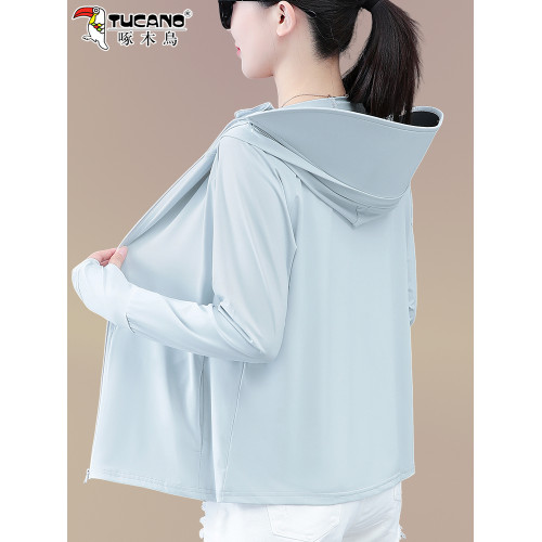 啄木鳥2025新款防曬衣女士防紫外線冰絲防曬服媽媽夏日輕薄外套
