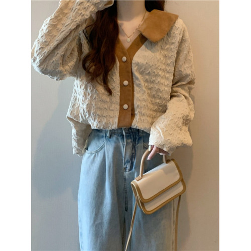 美拉德長袖襯衫女韓系早秋流行穿搭2025新款大碼胖mm顯瘦正肩上衣