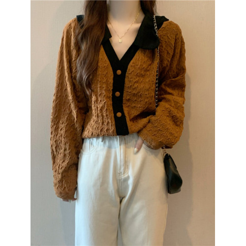 美拉德長袖襯衫女韓系早秋流行穿搭2025新款大碼胖mm顯瘦正肩上衣