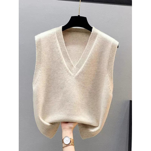 歐貨折釦撤櫃女裝剪標馬甲背心外套坎肩針織毛衣外搭寬鬆馬夾