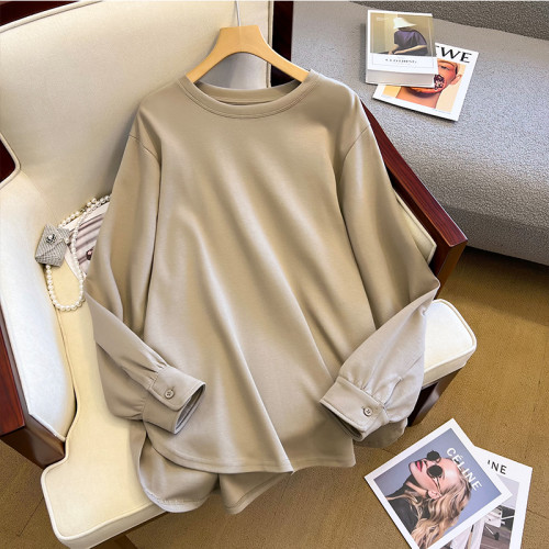 專櫃商場撤廻國際大牌剪標餘單女裝秋冬時尚寬鬆長袖T恤衛衣