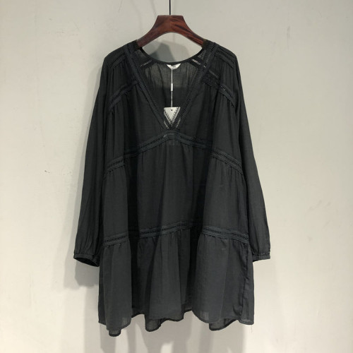 胖mm2-300斤加肥加大碼純色V領寬鬆中長款長袖透氣薄襯衫防曬衫女