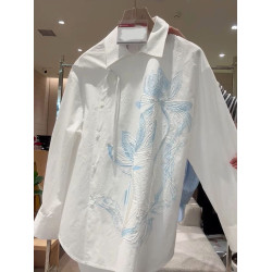 2026早春季新款復古新中式刺綉襯衫女設計感高級襯衣上衣潮