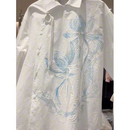 2026早春季新款復古新中式刺綉襯衫女設計感高級襯衣上衣潮