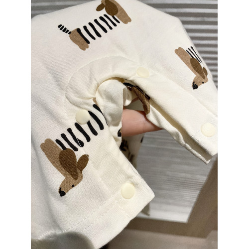 嬰兒連體衣夏季薄款短袖無骨哈衣純棉衣服中開肩開寶寶爬服空調服