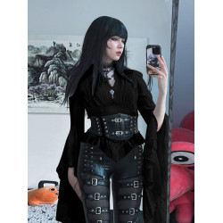 希與STUDIO哥特風中世紀宮廷風襯衫女亞文化不規則半裙套裝萬聖節