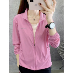 無帽薄款外套女立領夏季防紫外線防曬服戶外運動速乾透氣皮膚風衣