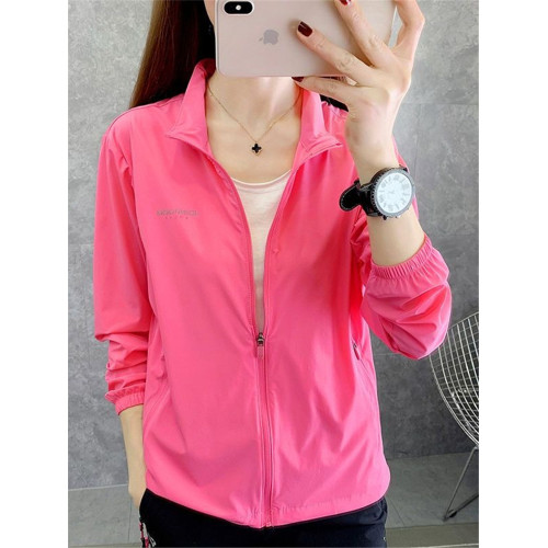 無帽薄款外套女立領夏季防紫外線防曬服戶外運動速乾透氣皮膚風衣