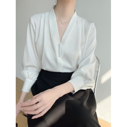 大碼女裝領帶襯衫半身裙套裝胖mm長袖雪紡襯衫職業打底襯衣套裝裙