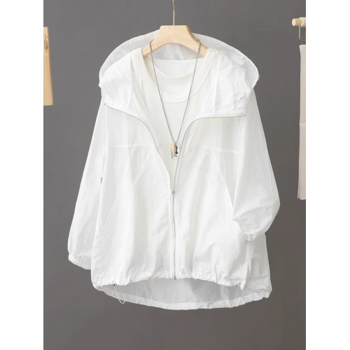 2025夏季新款輕薄透氣防曬衣女長袖連帽防曬服寬鬆休閒罩衫女上衣 2025夏季新款輕薄透氣防曬衣女長袖連帽防曬服寬鬆休閒罩衫女上衣