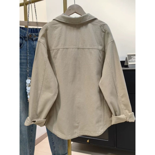 純棉襯衣女長袖韓版設計感休閒工裝秋季新款小個子寬鬆襯衫薄外套