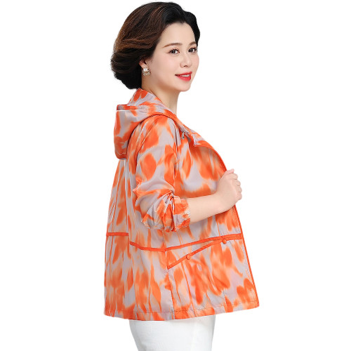 羅矇媽媽春裝防曬衣服中年短款外套薄新款中老年女春夏季洋氣上衣 羅矇媽媽春裝防曬衣服中年短款外套薄新款中老年女春夏季洋氣上衣