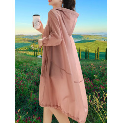 防曬衣女中長款2026夏季新款外穿旅遊透氣薄款高檔寬鬆防曬服外套