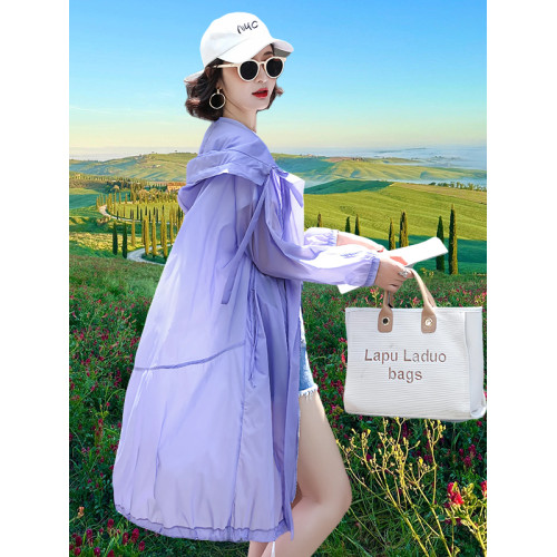 防曬衣女中長款2026夏季新款外穿旅遊透氣薄款高檔寬鬆防曬服外套