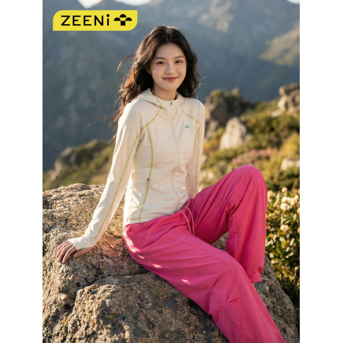 ZEENI 輕戶外多巴胺速乾衣吸濕抗菌排汗防曬服女防紫外線修身外套