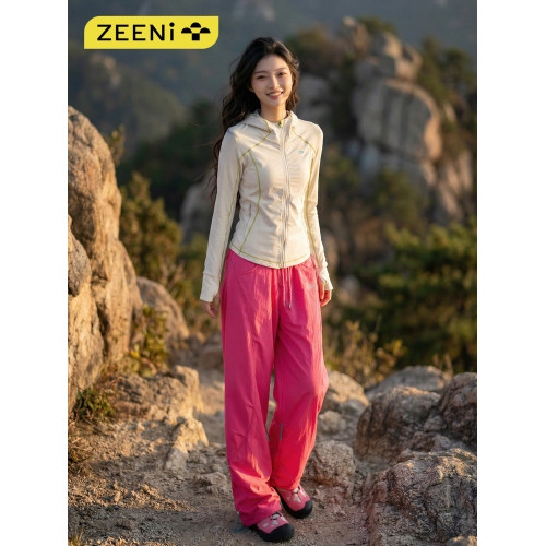 ZEENI 輕戶外多巴胺速乾衣吸濕抗菌排汗防曬服女防紫外線修身外套