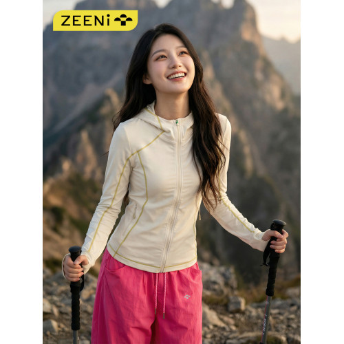 ZEENI 輕戶外多巴胺速乾衣吸濕抗菌排汗防曬服女防紫外線修身外套