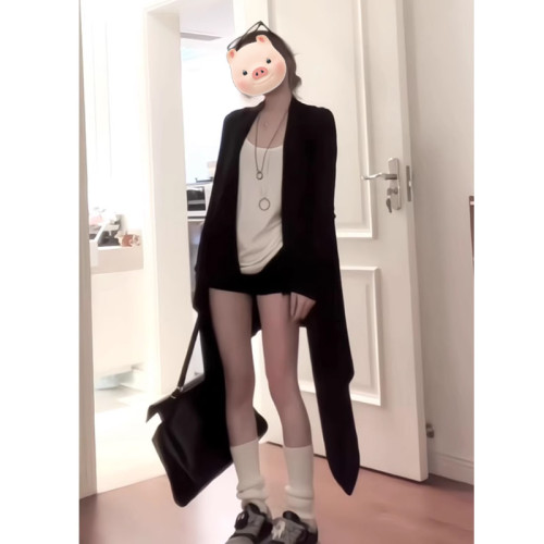 黑色中長款防曬服外套女夏季2026新款披肩外搭氣質超好看長袖上衣