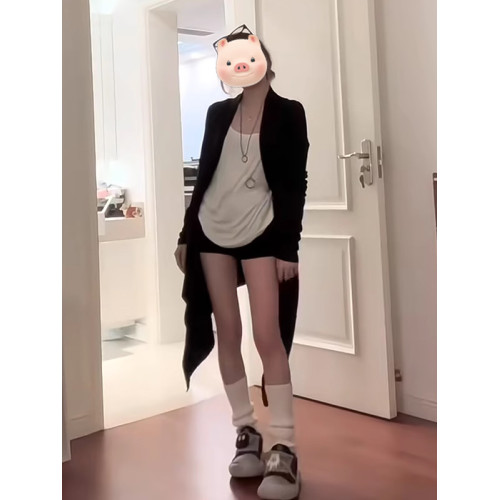 黑色中長款防曬服外套女夏季2026新款披肩外搭氣質超好看長袖上衣