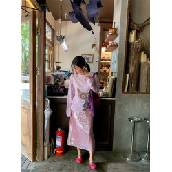 落落狷介 長袖上衣女2025年新款夏季冰絲防曬衣小個子寬鬆T恤紫色