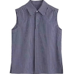 簡約百搭繙領襯衫馬甲背心女裝春季新款寬鬆休閒內搭無袖坎肩外穿