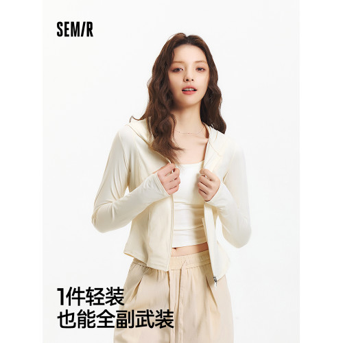 防曬外套|森馬外套女短款防曬衣2025新款夏季修身運動戶外夾克