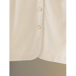 秋冬娃娃領條絨襯衫200斤胖mm寬鬆顯瘦珍珠釦別致上衣大碼女裝