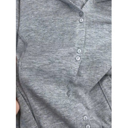 2026秋季新品灰色連帽長袖打底衫女純色基礎款減齡顯瘦氣質上衣