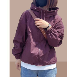 時尚防曬衣女款2025夏季新款寬鬆輕薄外套女冰絲透氣連帽防曬衫