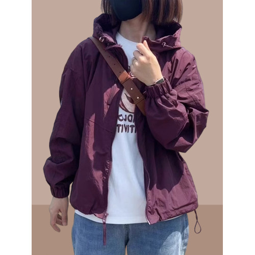 時尚防曬衣女款2025夏季新款寬鬆輕薄外套女冰絲透氣連帽防曬衫