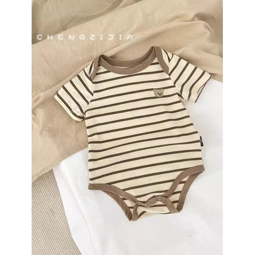 新生兒薄款三角包屁哈衣服嬰兒親子家連體衣男寶寶夏季可愛超萌外