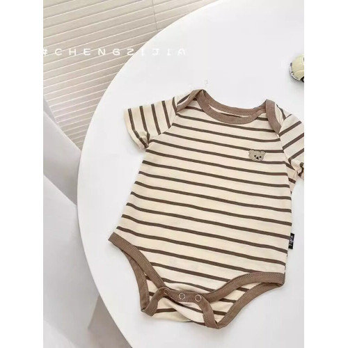 新生兒薄款三角包屁哈衣服嬰兒親子家連體衣男寶寶夏季可愛超萌外