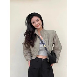 復古立領防曬衣2025夏新款輕薄透氣外套女士休閒百搭短款防曬上衣