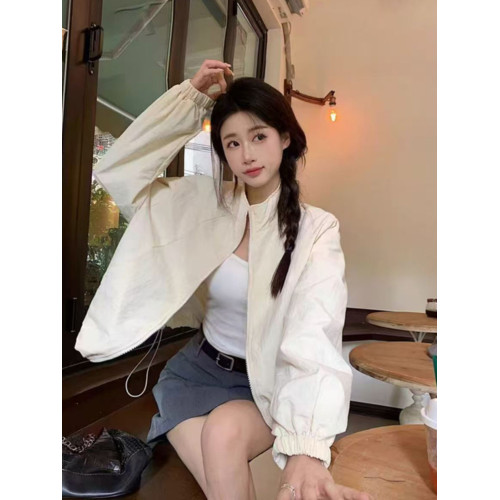 復古立領防曬衣2025夏新款輕薄透氣外套女士休閒百搭短款防曬上衣