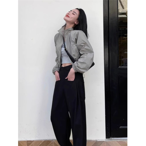 復古立領防曬衣2025夏新款輕薄透氣外套女士休閒百搭短款防曬上衣