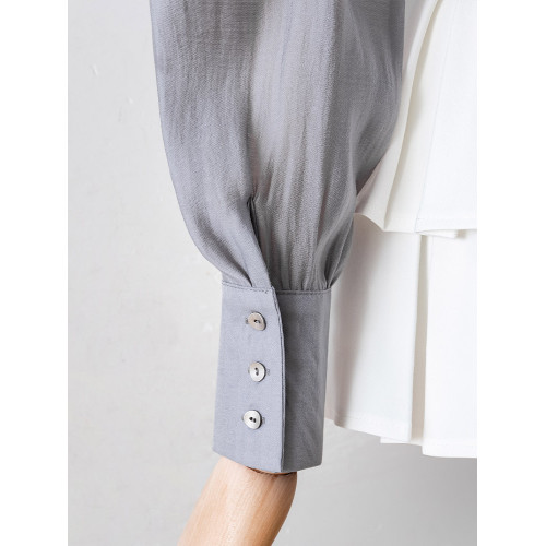 法式花苞領氣質長袖襯衫女春季新款高級感復古宮廷風雪紡洋氣上衣 法式花苞領氣質長袖襯衫女春季新款高級感復古宮廷風雪紡洋氣上衣