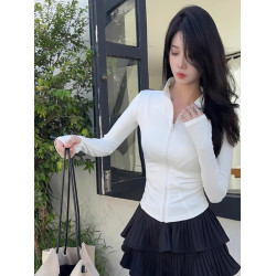 冰絲防曬衣女士夏季輕薄透氣遮陽防紫外線緊身運動短款瑜珈服外套