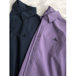 快樂星球 復古小刺綉秋季襯衫女polo百搭通勤韓版長袖開衫襯衣新