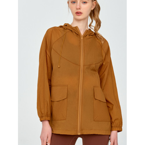 DS790花色折釦夏季防曬衣輕薄防曬衫女防潑水皮膚風衣寬鬆外套